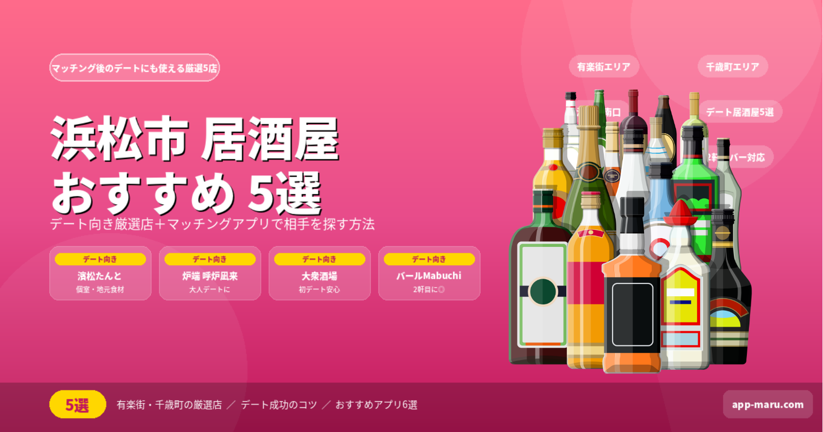 浜松市の居酒屋おすすめ5選｜マッチング後のデートにも使える有楽街・千歳町エリア【2026年最新】