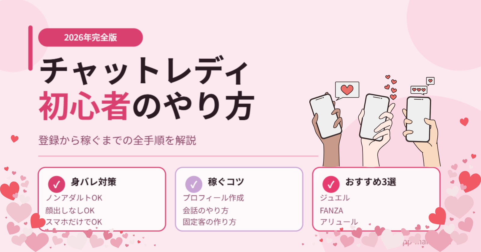 チャットレディ初心者のやり方【完全版】登録から稼ぐまでの全手順