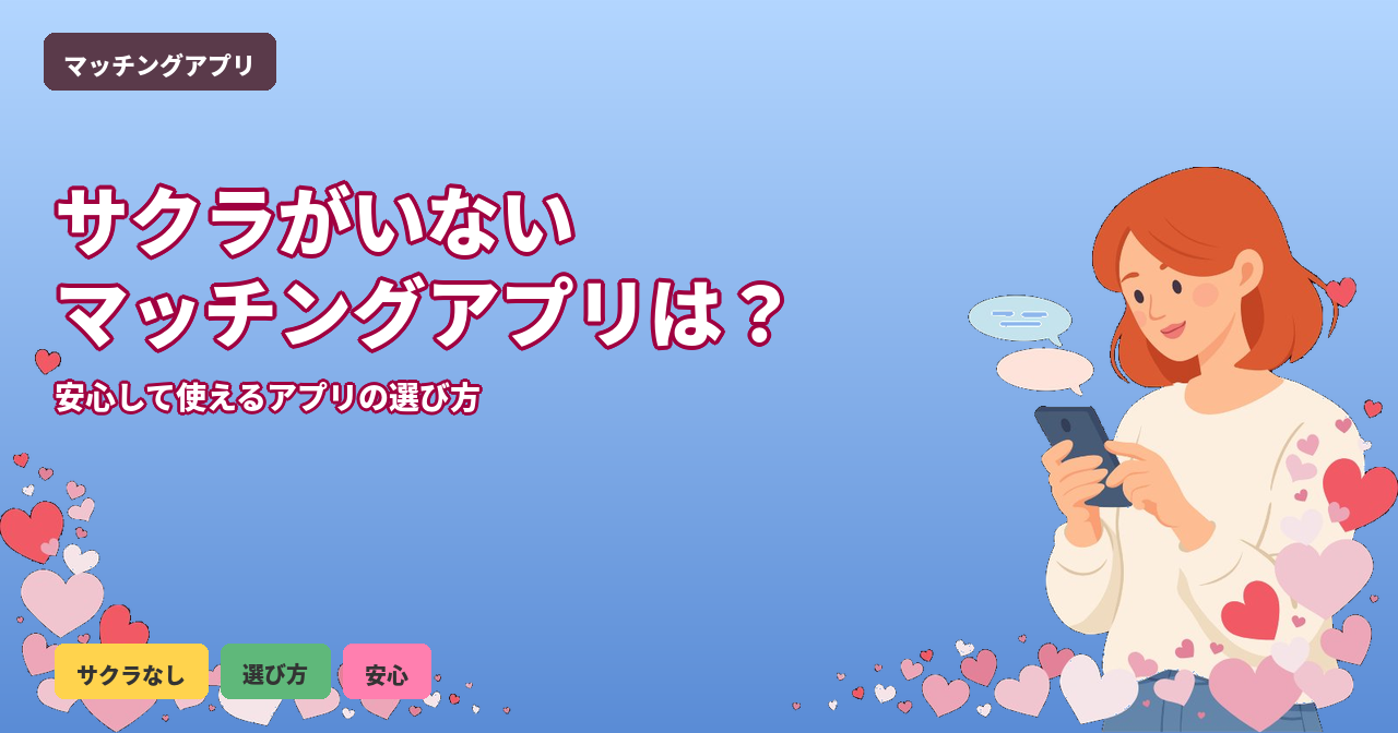 マッチングアプリ サクラ いない